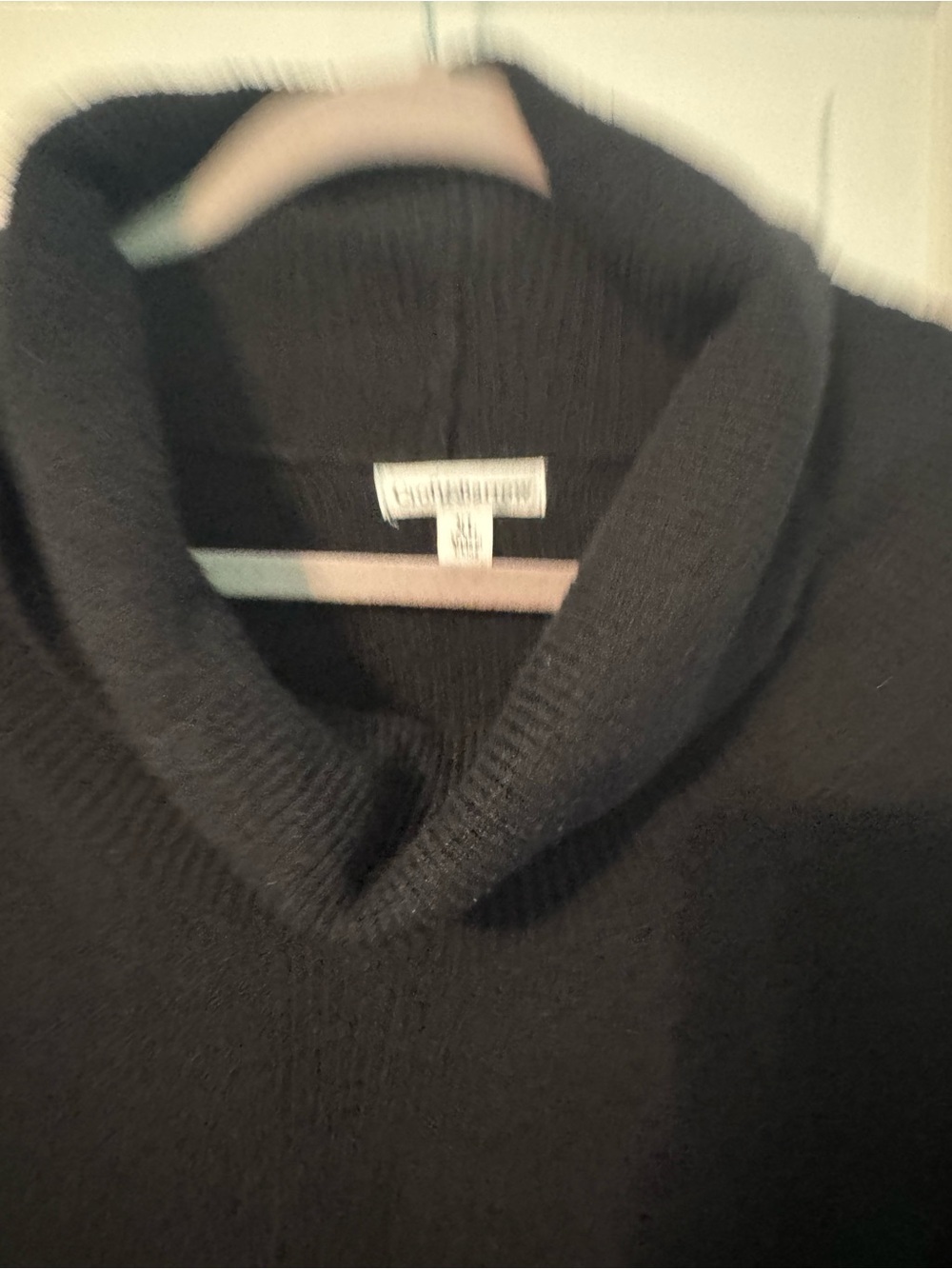 Croft & Barrow Black Cowl Neck Sweater Tunic — Size XL, Short Sleeve - Picture 3 of 10